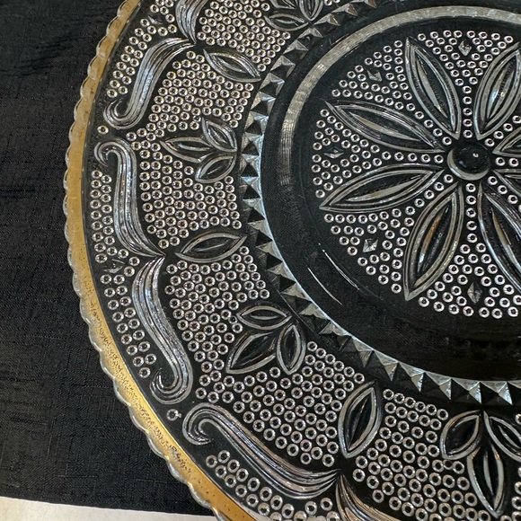 Heritage Gold(Gold Trim) By Federal Glass Sandwich Platter Dish - Picture 3 of 10